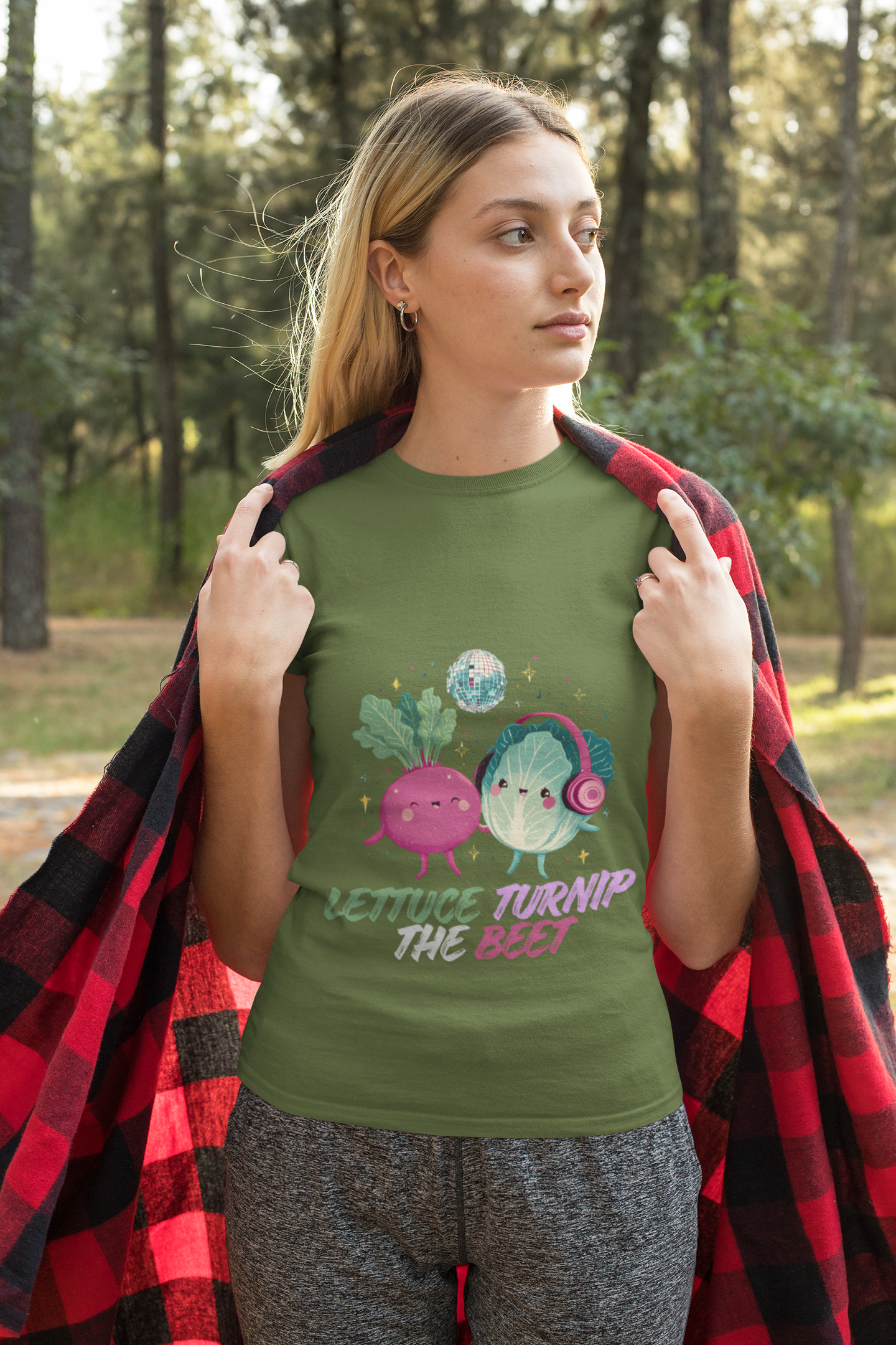 Lettuce Turnip the Beet Retro Disco Veggie T-Shirt — Vegan Gifts Graphic Tee