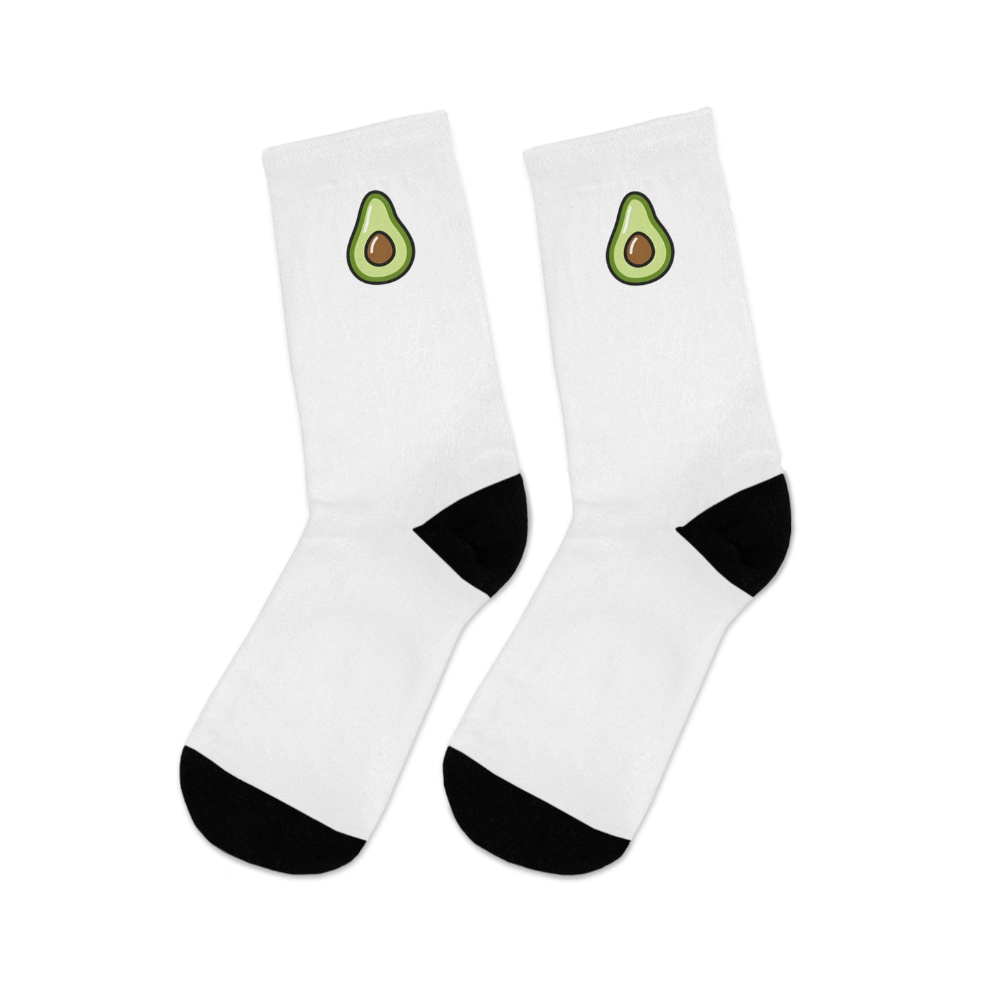 Tiny Avocado — Eco Friendly Socks (White)