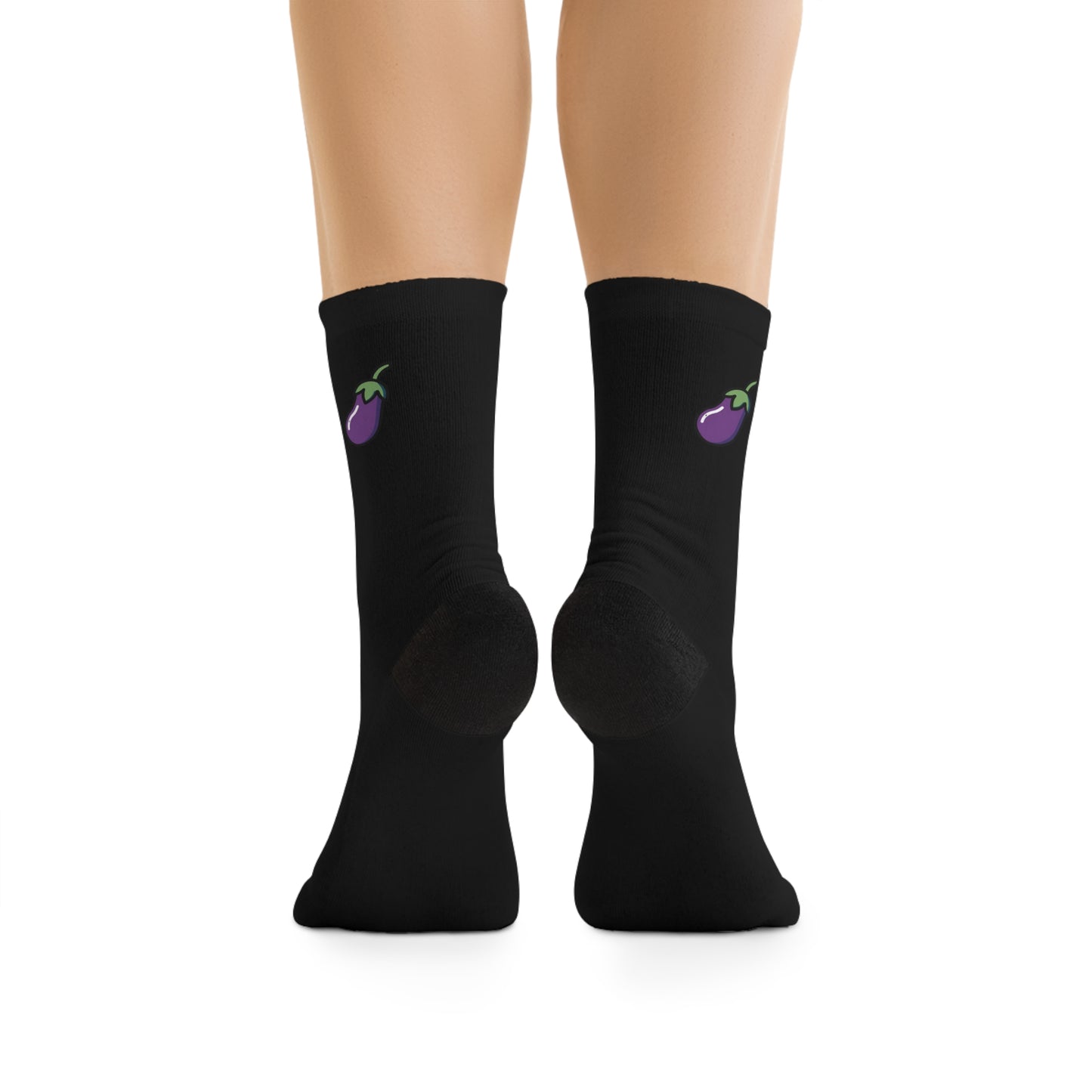 Tiny Eggplant — Eco Friendly Socks (Black)