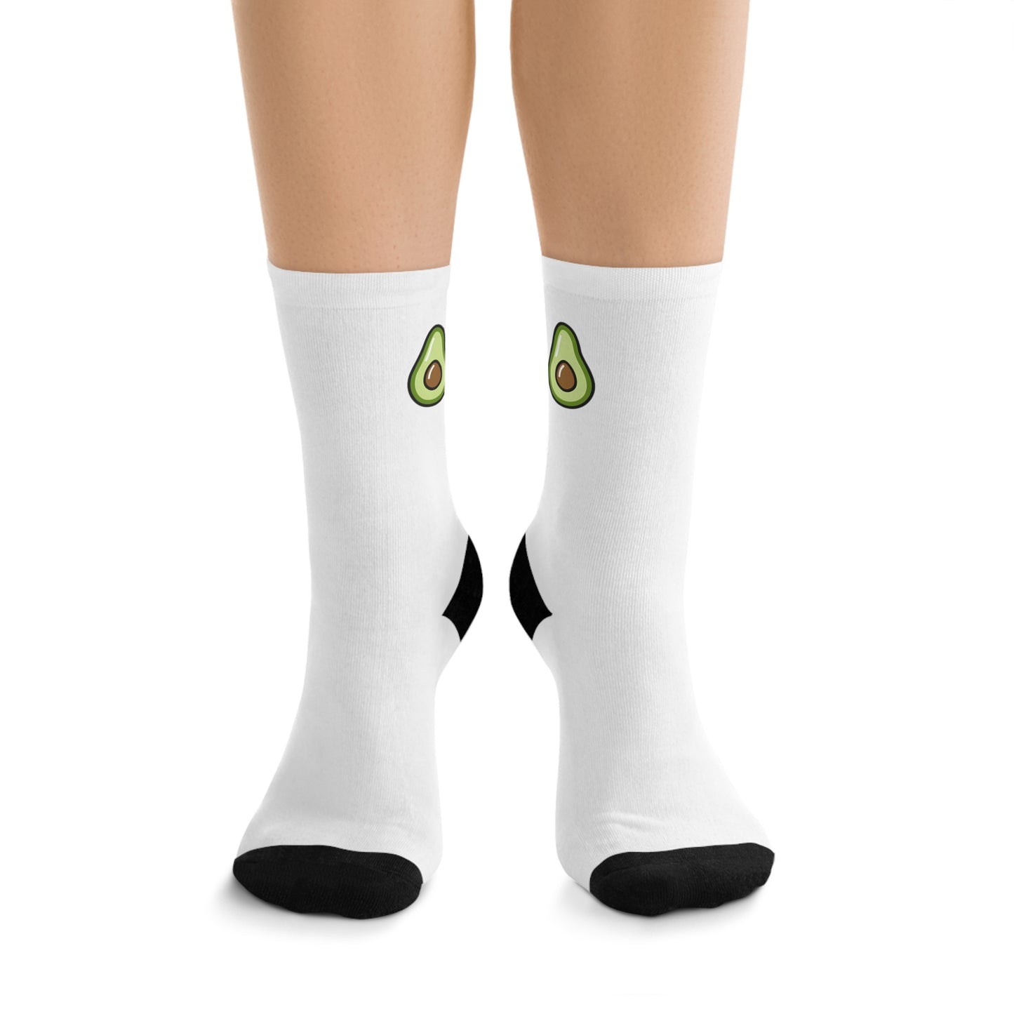 Tiny Avocado — Eco Friendly Socks (White)