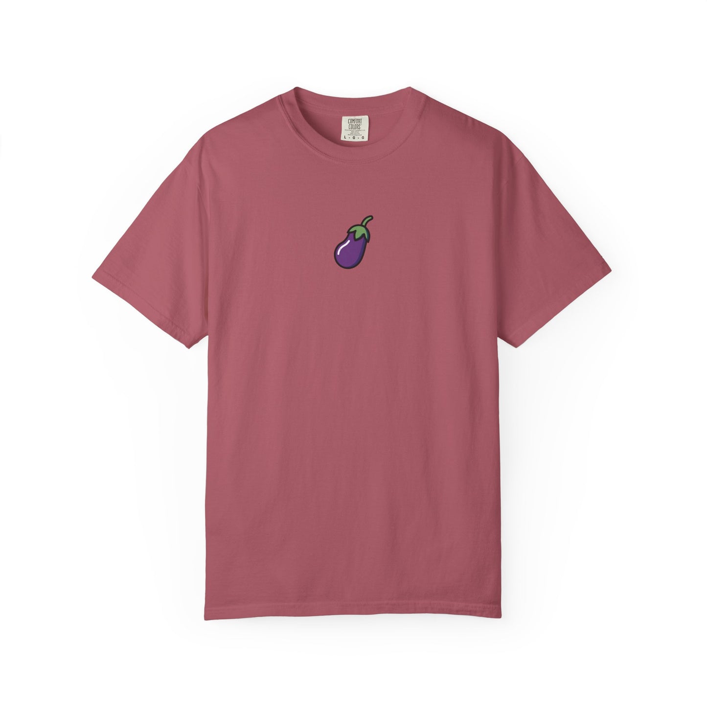 Tiny Eggplant Tee - Minimalist Vegetable Graphic Shirt