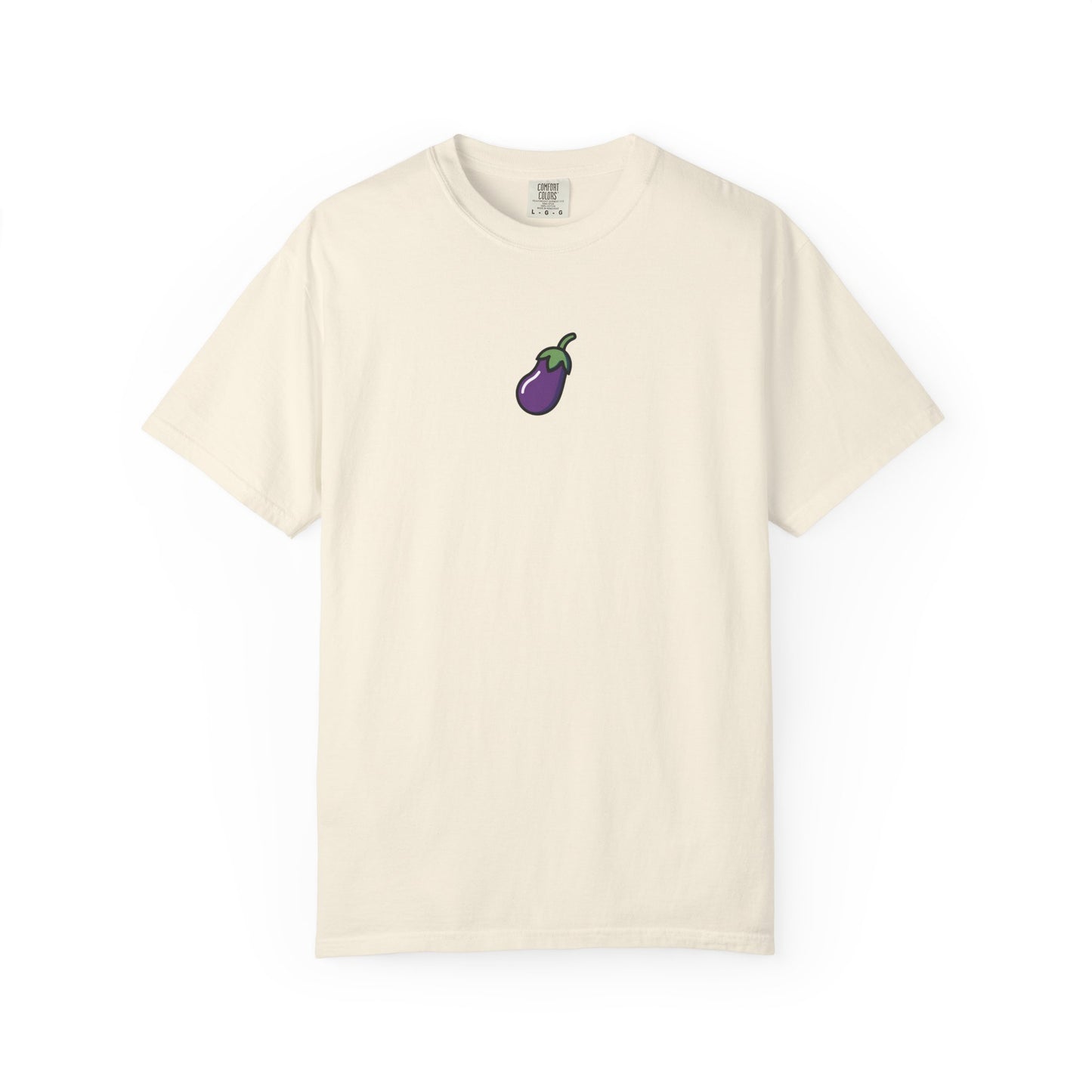 Tiny Eggplant Tee - Minimalist Vegetable Graphic Shirt