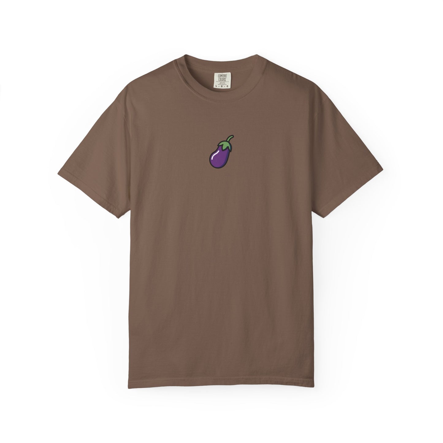Tiny Eggplant Tee - Minimalist Vegetable Graphic Shirt