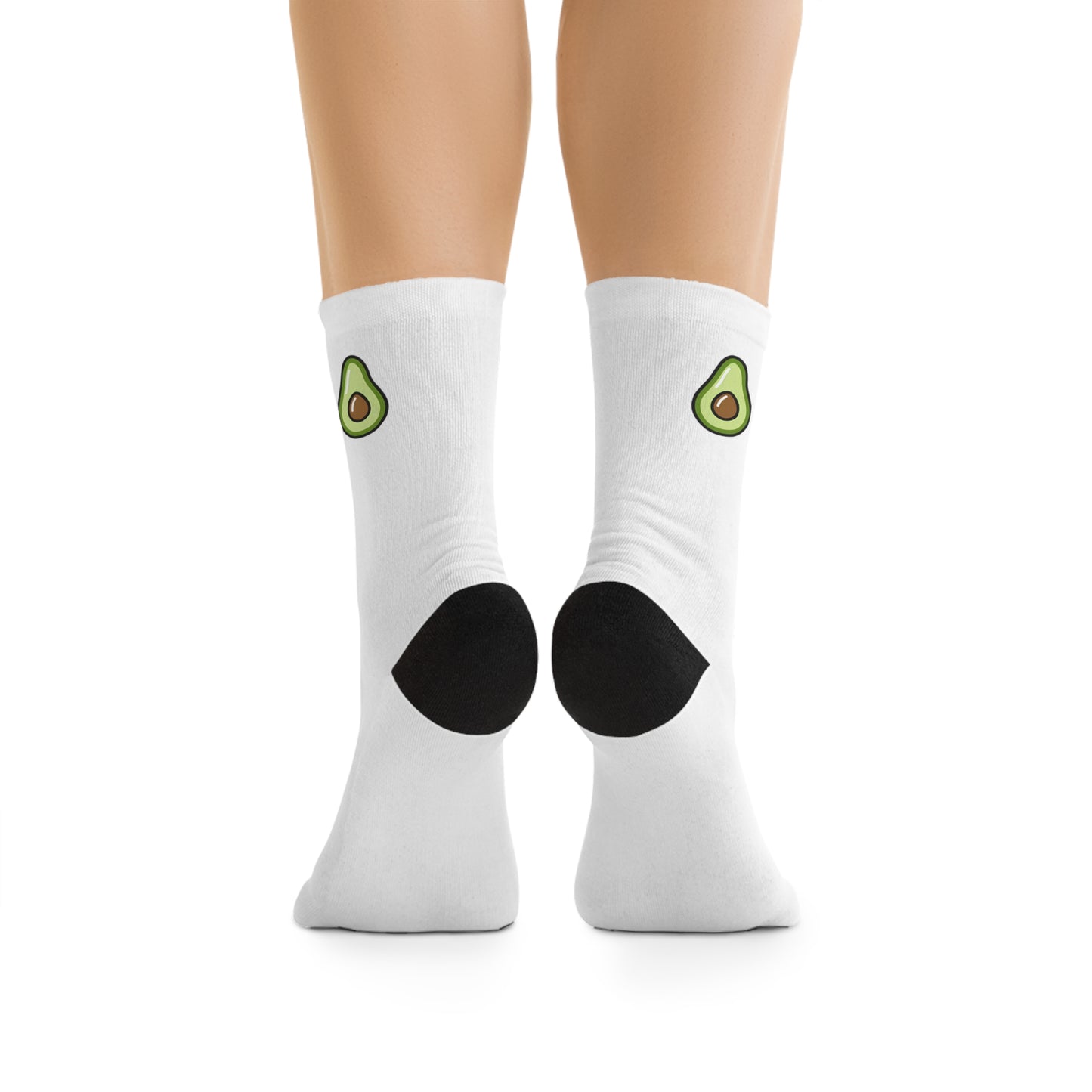 Tiny Avocado — Eco Friendly Socks (White)