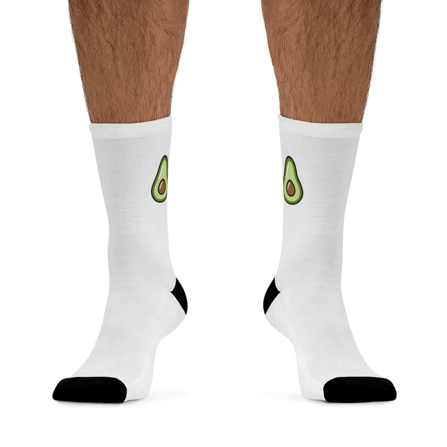Tiny Avocado — Eco Friendly Socks (White)
