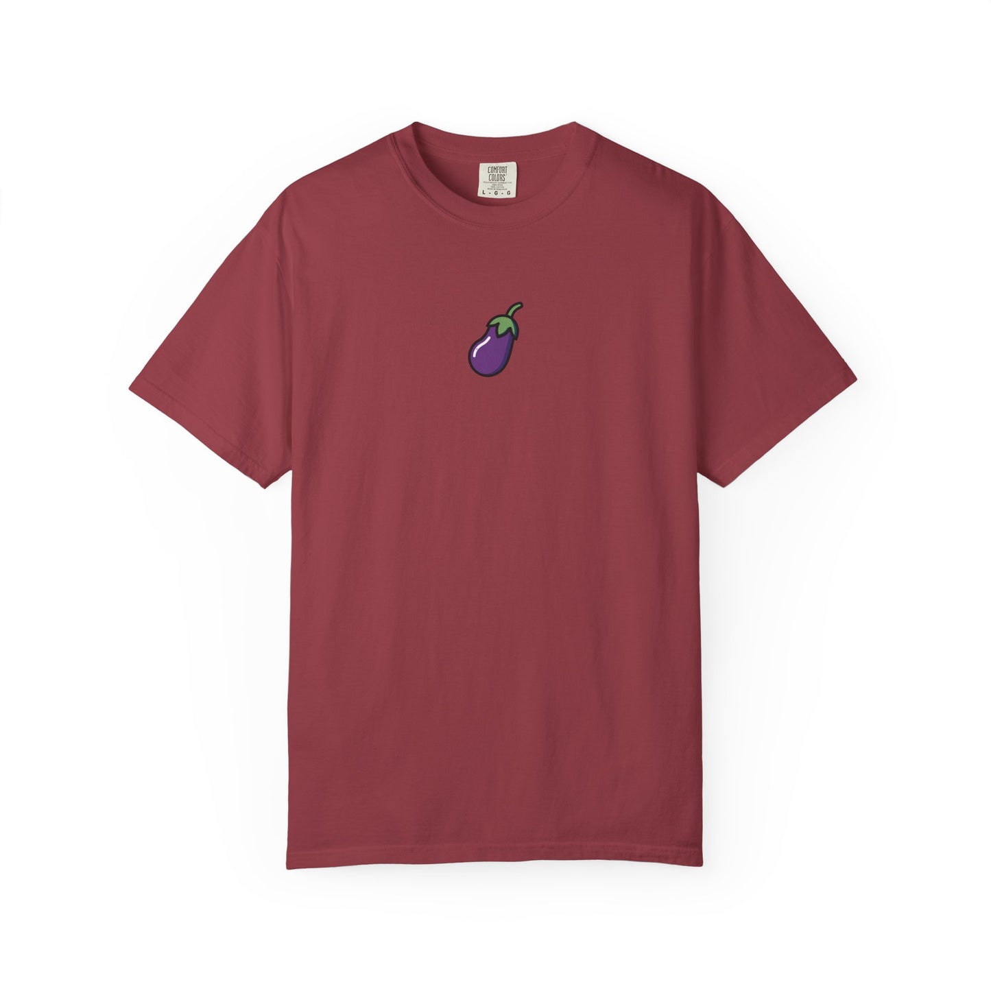 Tiny Eggplant Tee - Minimalist Vegetable Graphic Shirt