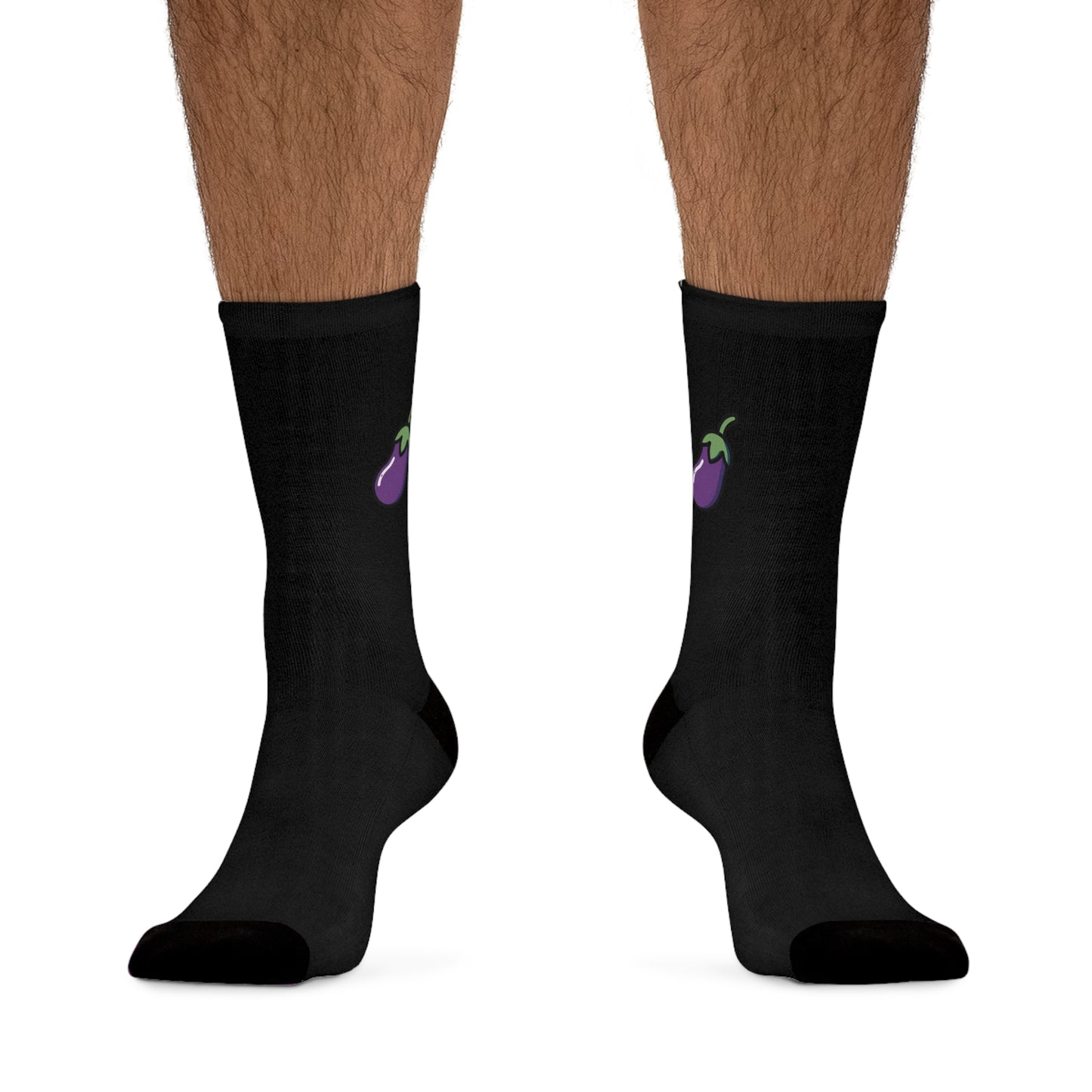 Tiny Eggplant — Eco Friendly Socks (Black)