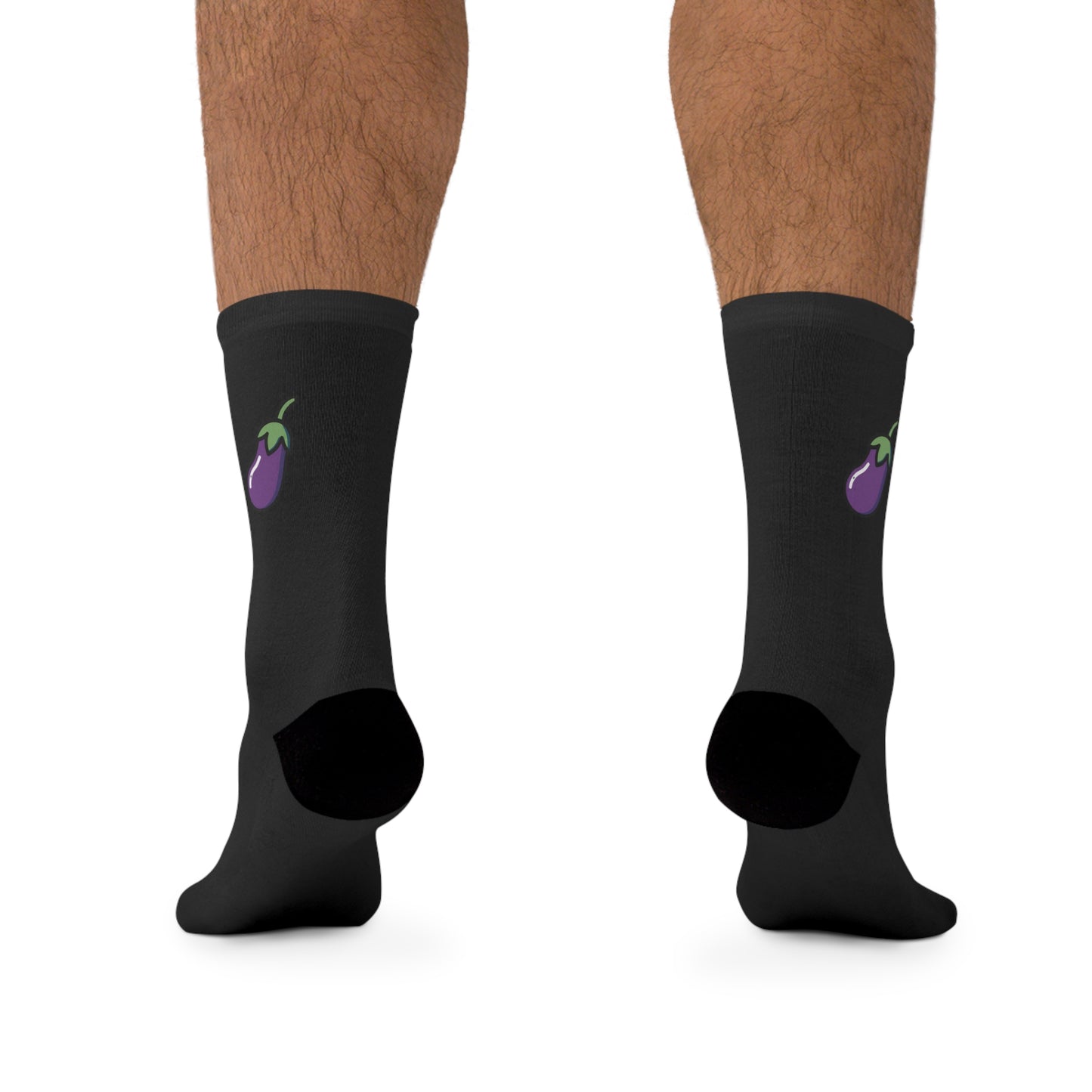 Tiny Eggplant — Eco Friendly Socks (Black)