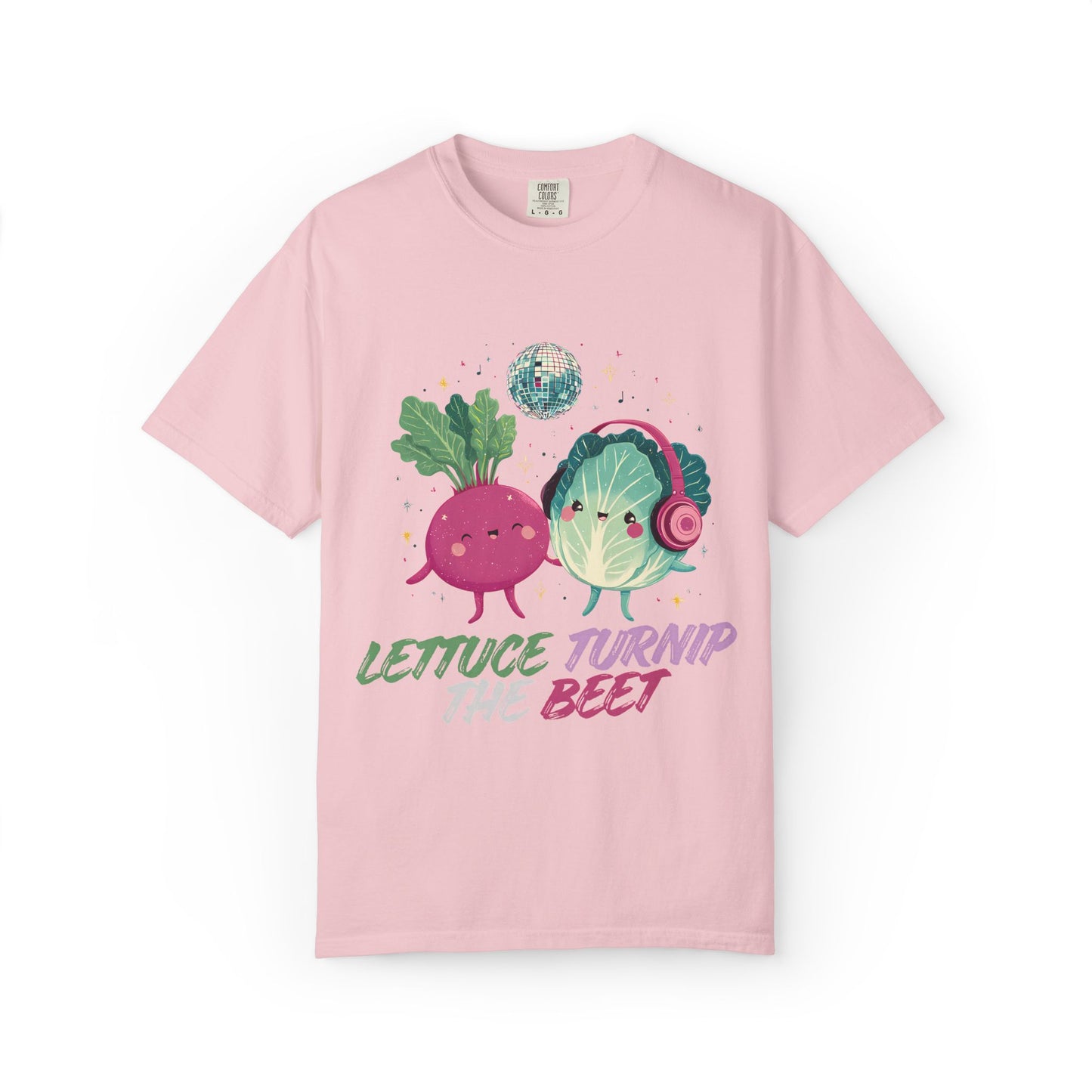 Lettuce Turnip the Beet Retro Disco Veggie T-Shirt — Vegan Gifts Graphic Tee