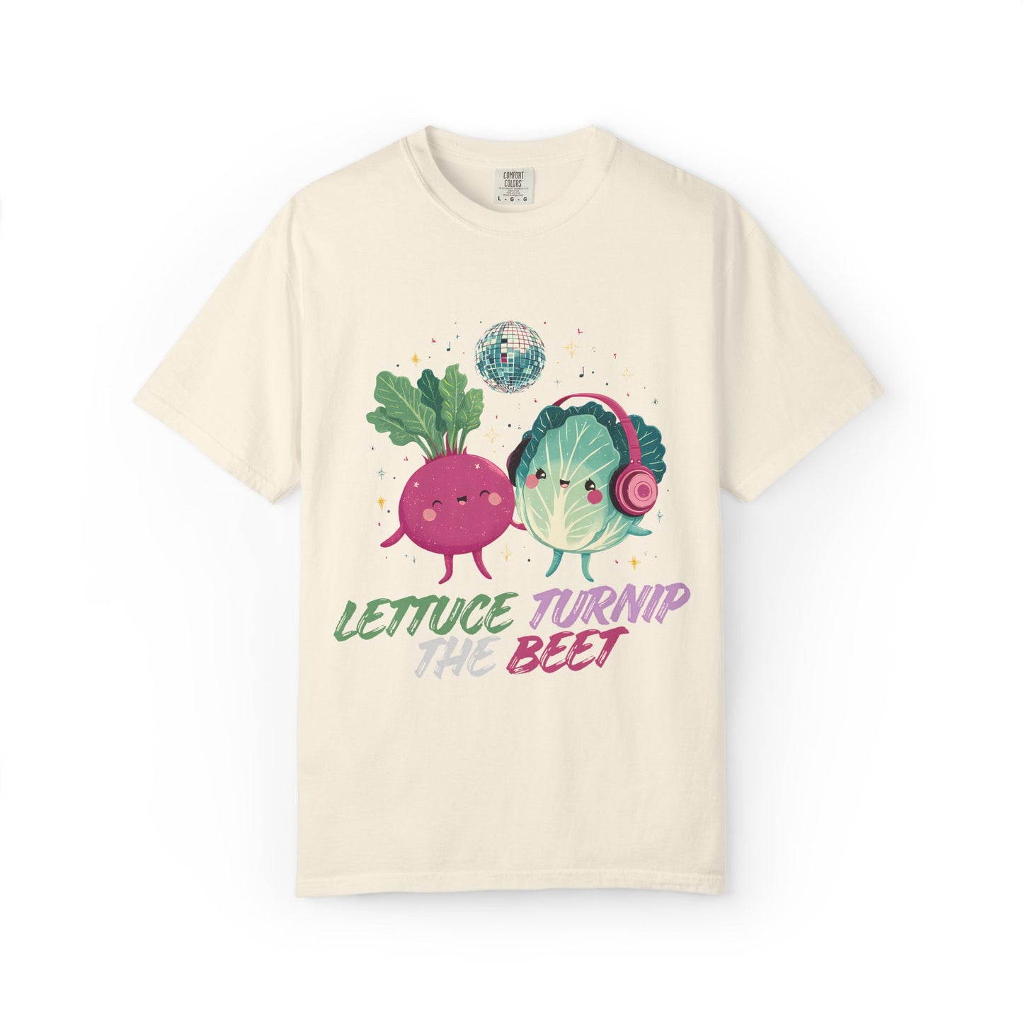 Lettuce Turnip the Beet Retro Disco Veggie T-Shirt — Vegan Gifts Graphic Tee
