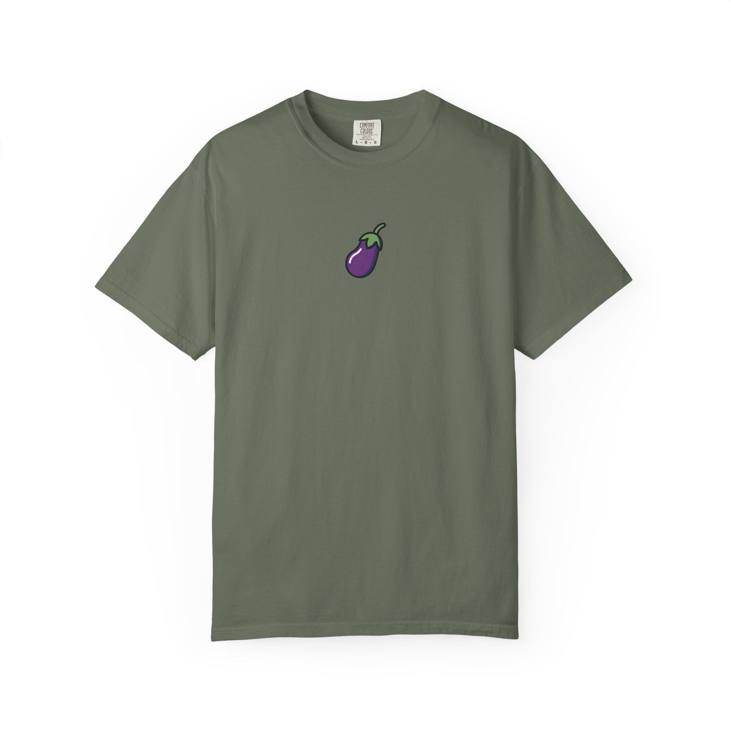 Tiny Eggplant Tee - Minimalist Vegetable Graphic Shirt
