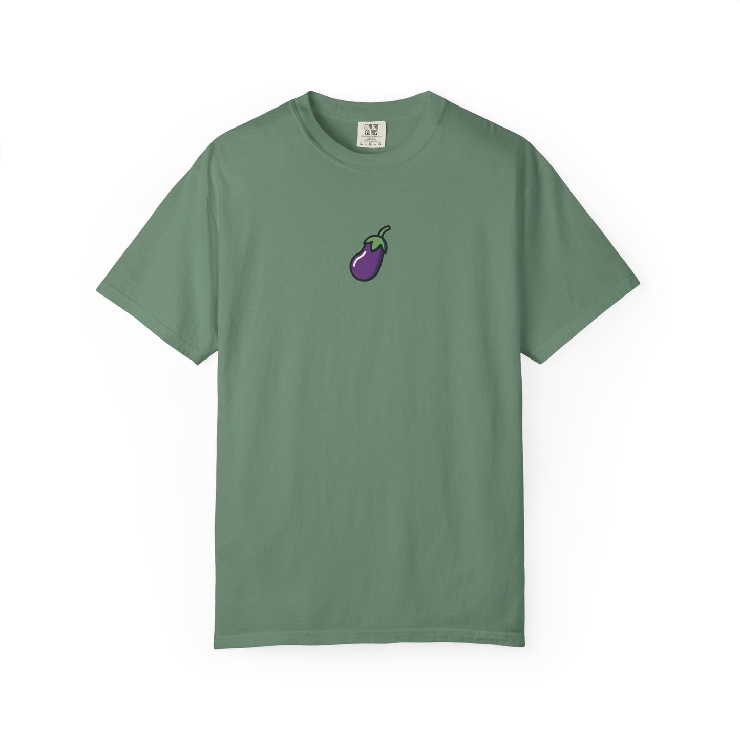 Tiny Eggplant Tee - Minimalist Vegetable Graphic Shirt
