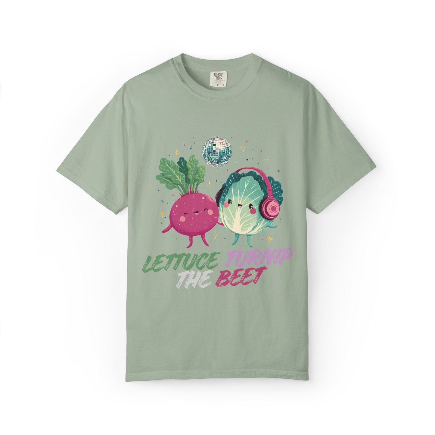 Lettuce Turnip the Beet Retro Disco Veggie T-Shirt — Vegan Gifts Graphic Tee