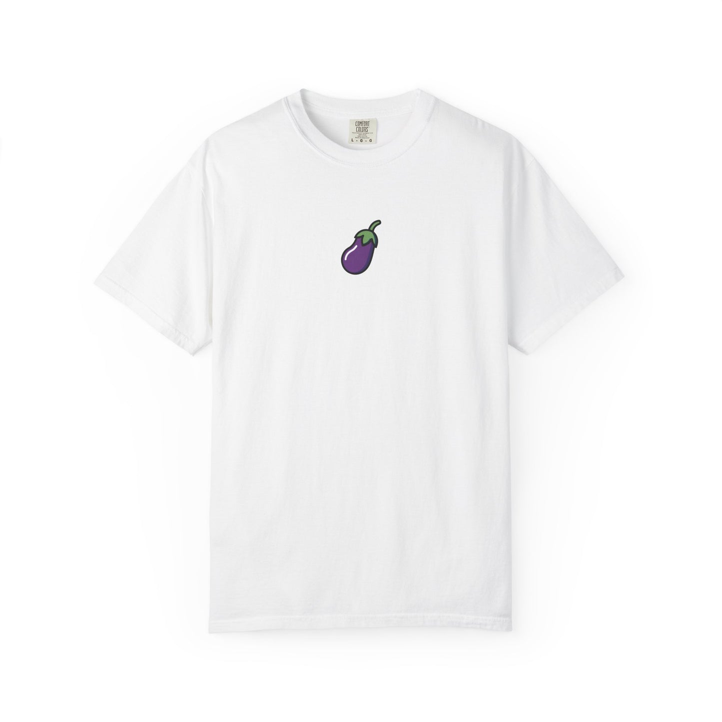 Tiny Eggplant Tee - Minimalist Vegetable Graphic Shirt