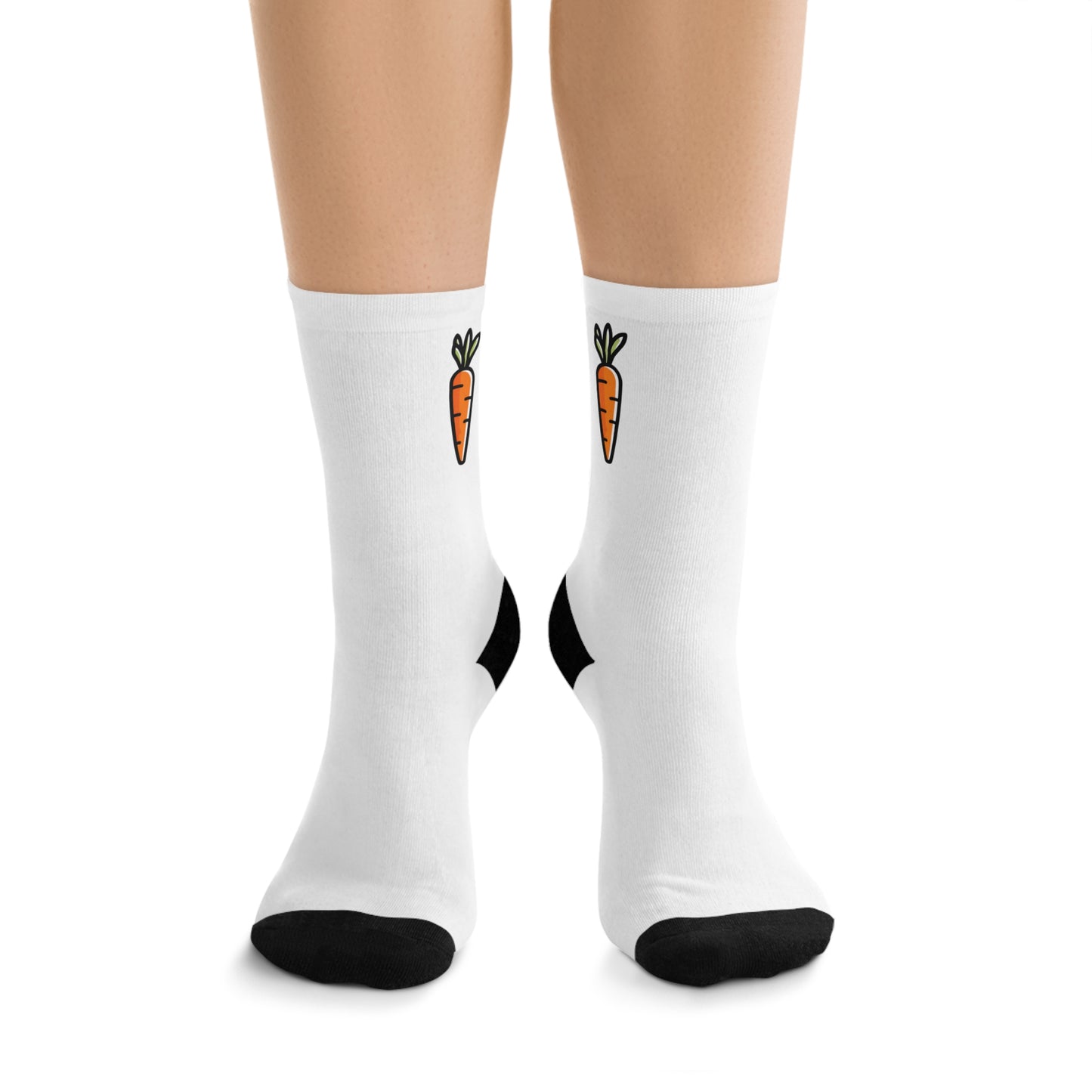 Tiny Carrot — Eco Friendly Socks (White)