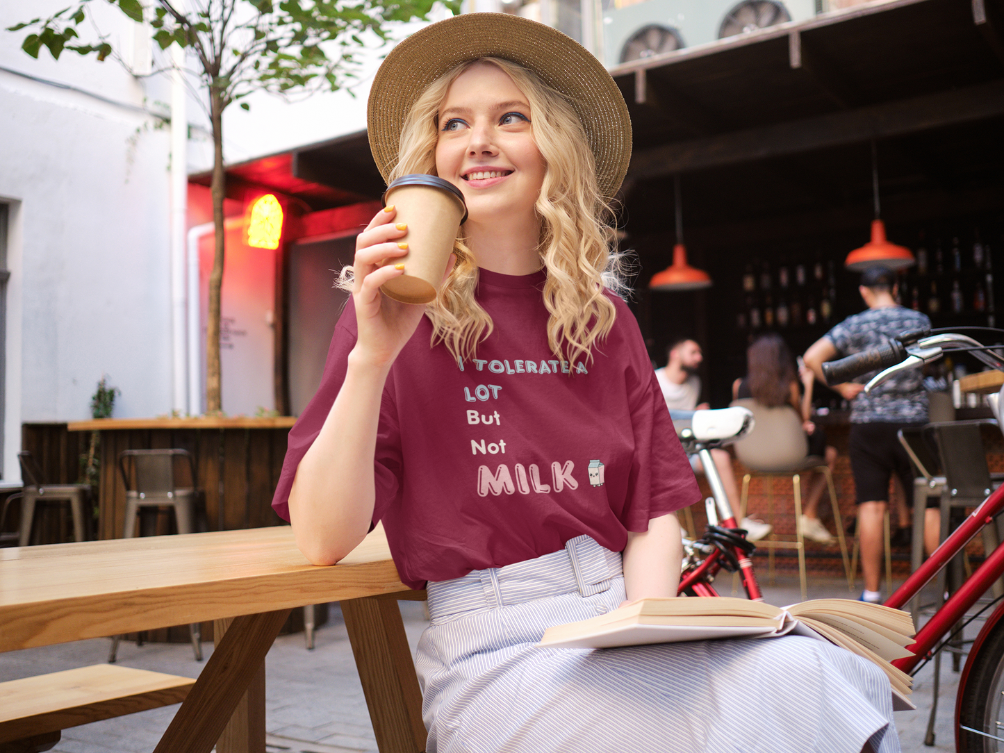 I Tolerate a Lot But Not Milk T-Shirt - Funny Vegan & Lactose Intolerant TShirt